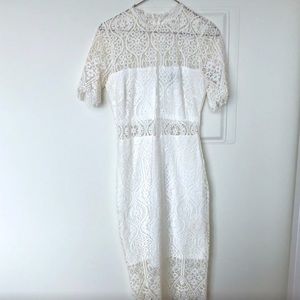 Lulu’s white lace party dress